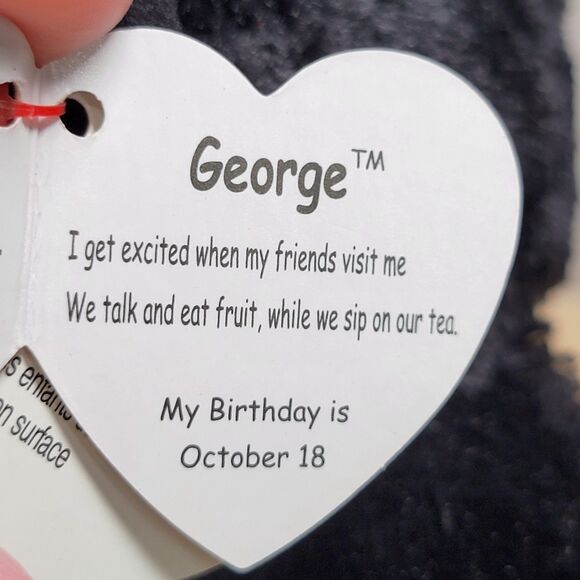 TY Beanie Boos "George" 8" Black Gorilla w/ Tags - Picture 6 of 8